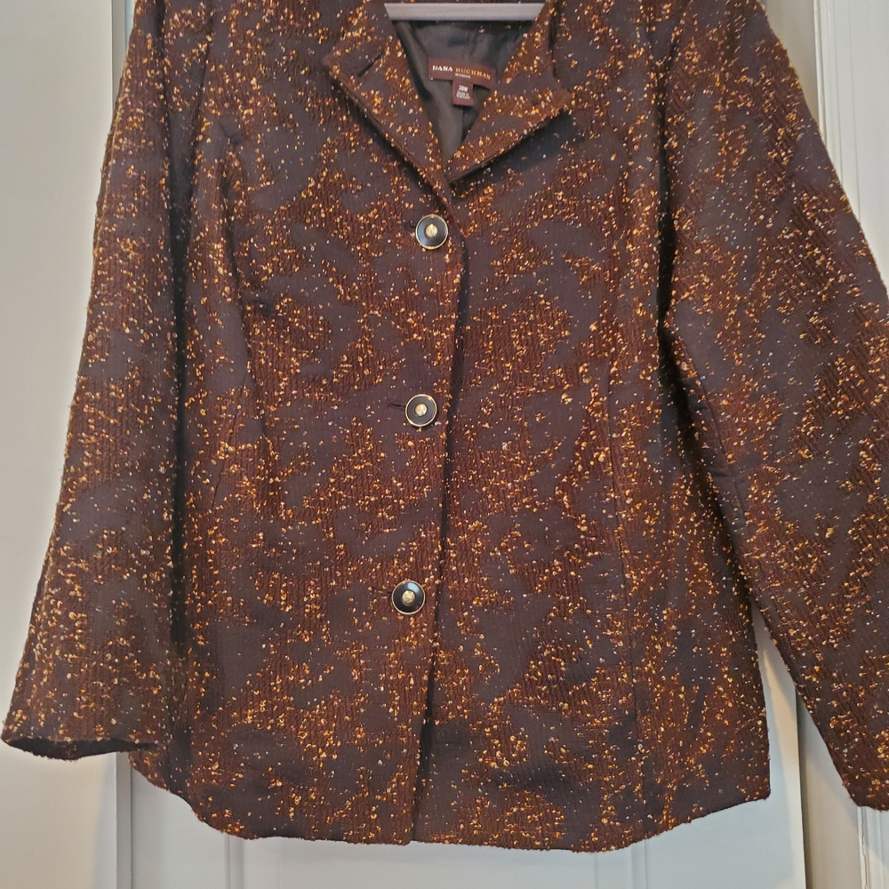 Dana Buchman Brown Tweed Blazer